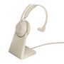 JABRA Evolve2 65 - USB-C UC Mono with Charging Stand - Beige