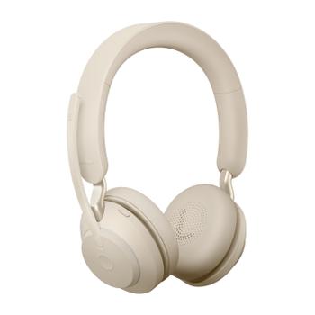 JABRA a Evolve2 65 UC Stereo - Headset - on-ear - Bluetooth - wireless - USB-C - noise isolating - beige (26599-989-898)