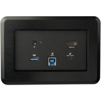 STARTECH StarTech.com Conference Room Docking Station, Universal Laptop Dock, 4K HDMI, 60W Power Delivery, USB Hub, GbE, Audio, In-Table Connectivity Box For Huddle/ Boardroom Collaboration Space - For Teams &  (KITBZDOCK)