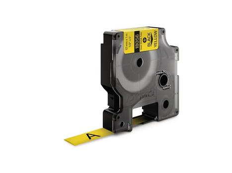 DYMO RHINO HEAT SHRINK TUBE 12X 1,5 BLACK ON YELLOW                  IN SUPL (18056)