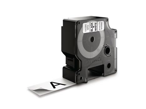 DYMO D1 24mm tape sort/hvid (S0720930)