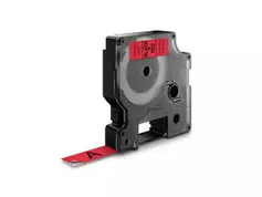 DYMO D1 12mm 1pk, Sort/Rod