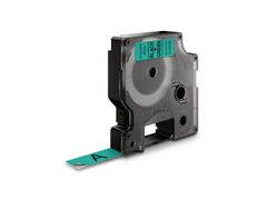 DYMO D1 12mm Black/Green labels