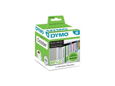DYMO LabelWriter pitkä valkoinen arkistointarra,  59x190mm 110kpl (S0722480)