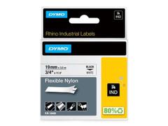 DYMO Rhino 19 mm FlexiBle nylon Black on white (18489)