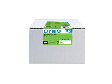 DYMO O LabelWriter Address - Permanent adhesive - white - 28 x 89 mm 3120 label(s) (24 roll(s) x 130) address labels - for DYMO LabelWriter 320, 330 Turbo, 400, 400 Twin Turbo, 450, 450 Twin Turbo, SE450 (S0722360)