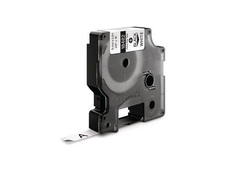 DYMO Tape RhinoPRO Permanent Polyester 9mm Svart/Vit (S0718240)