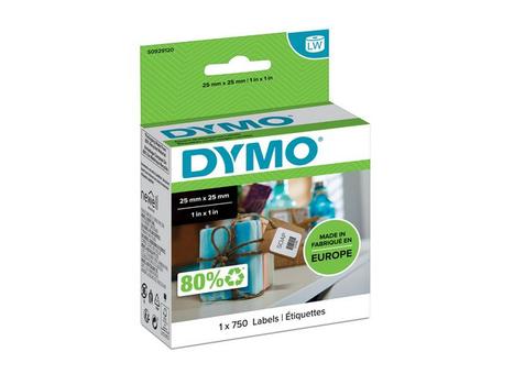 DYMO Square Labels - 25mm x 25mm / 750 Labels (S0929120)