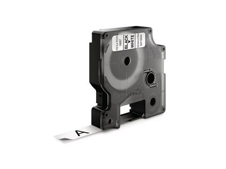 DYMO D1 12mm 1pk, Nylon Sort/Hvit (S0718040)