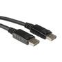 ROLINE DisplayPort kabel, LSOH DP han / DP han - sort - 5,0 m.