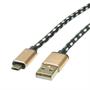 ROLINE GOLD USB2.0 Cable, A - MicroB, M/M rev, 1.8m
