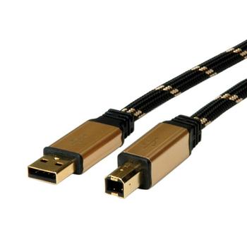 ROLINE Gold Usb 2.0 Cable, A - B, (11.02.8802)