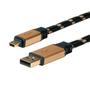ROLINE USB 2.0 mini kabel, Type A han / 5-pin mini han - Gold - 3,0 m. (11.02.8823)