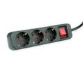 ROLINE Power Strip, 3x, with Switch,