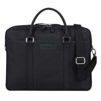 DBRAMANTE1928 GINZA - 16IN DUO POCKET LAPTOP BAG PURE - BLACK ACCS (BG16PLBL3319)