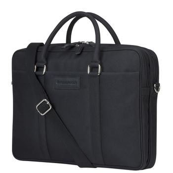 DBRAMANTE1928 GINZA - 16IN DUO POCKET LAPTOP BAG PURE - BLACK ACCS (BG16PLBL3319)