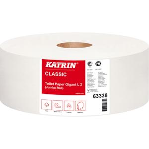 KATRIN Jumborulle,  Katrin Classic, 2-lags, Midi, 380m x 9,8cm, Ø27cm, hvid, blandingsfibre (1999905649*6)