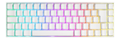 DELTACO White Line WK95R 65% Mekanisk Tastatur - Trådløs/Kablet - Kailh Red Switches - Front symbols - Hvid