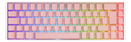 DELTACO PK95R 65% Mekanisk Tastatur - Trådløs/Kablet - Kailh Red Switches - Front symbols - Pink