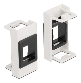 DELOCK Easy 45 Module Keystone Holder 22.5 x 45 mm, white / black (81354)