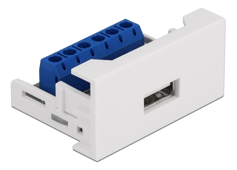 DELOCK Easy 45 Module USB 2.0 Type-A female to Terminal Block 22.5 x 4 (81343)