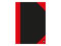 BANTEX Kinabok A4 96 blad linjer sort/rød
