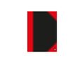 BANTEX Kinabok A5 96 blad linjer sort/rød