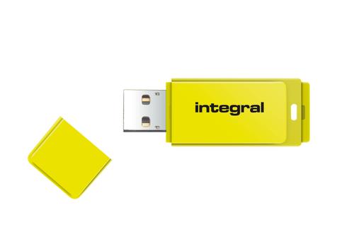 INTEGRAL USB Flash Drive NEON 16GB USB 2.0 - Yellow (INFD16GBNEONYL)