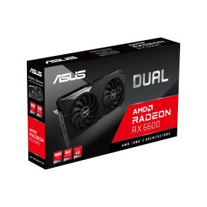 ASUS ASUS DUAL-RX6600-8G - Grafikkort - Radeon RX 6600 - 8 GB GDDR6 - PCIe 4.0 - HDMI, 3 x DisplayPo (DUAL-RX6600-8G)