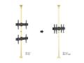 MULTIBRACKETS M Floor to Ceiling Mount Pro MBFC2U - Monteringssats (golv till takmontering) för 2 LCD-bildskärmar - aluminium,  stål - mässing - skärmstorlek: 40"-65" (7350073735730)