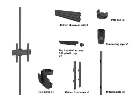 MULTIBRACKETS M Floor to Ceiling Mount Pro D-Series MBFC1UD (7350073737734)