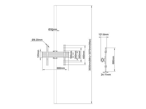 MULTIBRACKETS M Floor to Ceiling Mount Pro D-Series MBFC1UD (7350073737734)