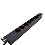 LinkIT 19" Strømskinne 8xCEE 7/4 2m CEE 7/7 | 16A | 1U