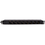 LinkIT 19" Strømskinne 8xCEE 7/4 2m CEE 7/7,  u/bryter, 2,0 meter, 16A 3600W (PDU-8S-2M-S)