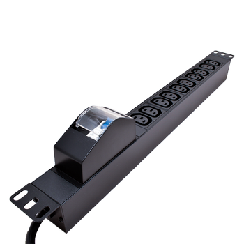 LinkIT 19" Strømskinne 10xC13 2m C20 , 16A , Circuit Breaker , 1U (PDU-C20X10C13-2M)