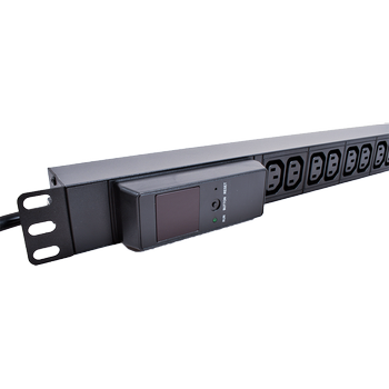 LinkIT 19" Strømskinne 10xC13 2m C20 , 16A , Amperemeter , 1U (PDU-10C13-2M-C20-A)