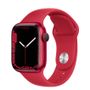 APPLE Watch Series 7 (GPS) - (PRODUCT) RED - 45 mm - röd aluminium - smart klocka med sportband - fluoroelastomer - röd - bandstorlek: standard - 32 GB - Wi-Fi, Bluetooth - 38.8 g