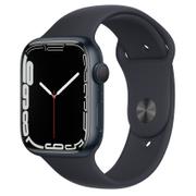 APPLE Watch Series 7 (GPS) - 45 mm - midnattsaluminium - smart klocka med sportband - fluoroelastomer - midnatt - bandstorlek: standard - 32 GB - Wi-Fi, Bluetooth - 38.8 g
