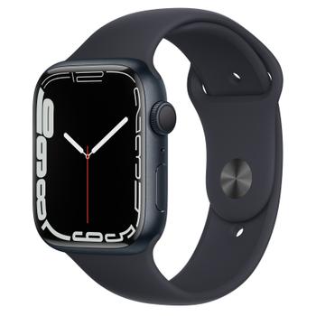 APPLE WATCH SERIES 7 GPS 45MM MIDNIGHT ALU W MIDNIGHT SP BAND CONS (MKN53FD/A)