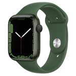 APPLE Watch Series 7 (GPS) - 45 mm - grönt aluminium - smart klocka med sportband - fluoroelastomer - klöver - bandstorlek: standard - 32 GB - Wi-Fi, Bluetooth - 38.8 g (MKN73KS/A)