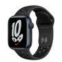 APPLE Watch Nike Series 7 (GPS) - 41 mm - midnattsaluminium - smart klocka med Nike sportband - fluoroelastomer - antracit/ svart - bandstorlek: S/M/L - 32 GB - Wi-Fi, Bluetooth - 32 g