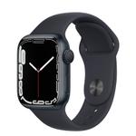 APPLE Watch Series 7 (GPS) - 41 mm - midnattsaluminium - smart klocka med sportband - fluoroelastomer - midnatt - bandstorlek: standard - 32 GB - Wi-Fi, Bluetooth - 32 g (MKMX3KS/A)