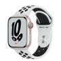 APPLE Watch Nike Series 7 (GPS + Cellular) - 41 mm - stjärnljusaluminium - smart klocka med Nike sportband - fluoroelastomer - ren platina/ svart - bandstorlek: S/M/L - 32 GB - Wi-Fi, Bluetooth - 4G - 32 g