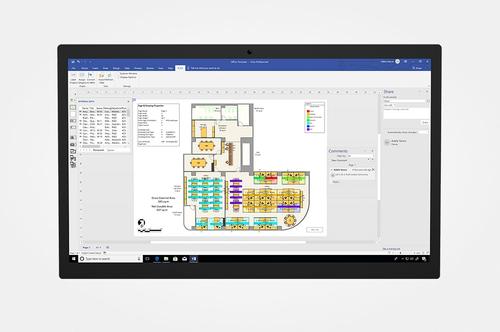 MICROSOFT MS Visio Professional 2021 Win English P8 1 License Medialess (EN) (D87-07619)