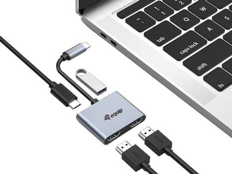 EQUIP Usb-C 4 In 1 Dual Hdmi Adapter (133484)