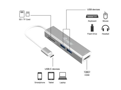 EQUIP Usb-C 5 In 1 Multifunctional  (133480)