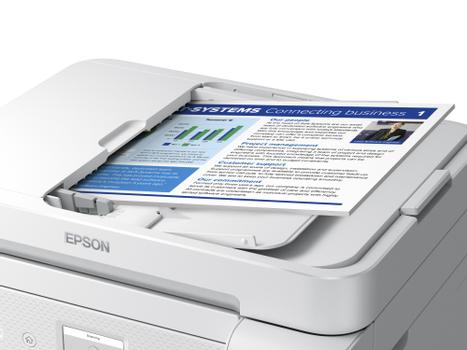 EPSON EcoTank ET-4856 Inkjet Printers Consumer/ Multi-fuction/ Ink tank system A4 (21.0x29.7 cm) 4 Ink Cartridges KCYM Print Scan Copy Fax Yes (A4 plain paper) 4 800 x 1 200 DPI IN (C11CJ60407)
