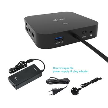 I-TEC USB-C HDMI DP DOCK PD100W 2X LCD DOCK + CHARGER-C112W ACCS (C31HDMIDPDOCKPD100)