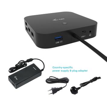 I-TEC dokkingstasjon - USB-C 3.1 Gen 2 / Thunderbolt 3 - HDMI, DP - 1GbE (C31HDMIDPDOCKPD100)