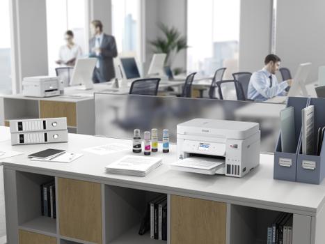 EPSON EcoTank ET-4856 Inkjet Printers Consumer/ Multi-fuction/ Ink tank system A4 (21.0x29.7 cm) 4 Ink Cartridges KCYM Print Scan Copy Fax Yes (A4 plain paper) 4 800 x 1 200 DPI IN (C11CJ60407)